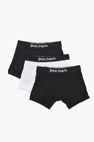 Set 3 Paia di Boxer a Tinta Unita con Banda Logata