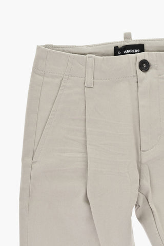 Single-Pleat Cotton Trousers