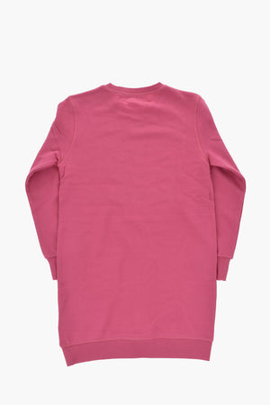 Langärmeliges Sweatkleid mit aufgedrucktem Logo