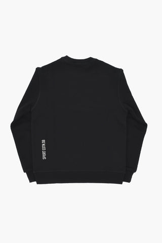 Rundhals-Sweatshirt RELAX aus gebürsteter Baumwolle mit aufgedrucktem Logo