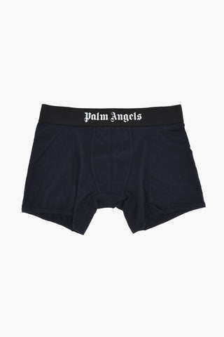 Set 2 Paia di Boxer in Cotone Stretch con Banda Elastica Logata