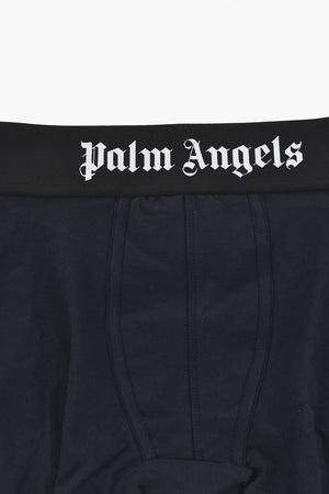 Set Of 2 Pairs Of Stretch Cotton Boxers With Logo Elastic Band