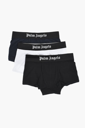 Set 3 Paia di Boxer in Cotone Stretch con Banda Elastica Logata