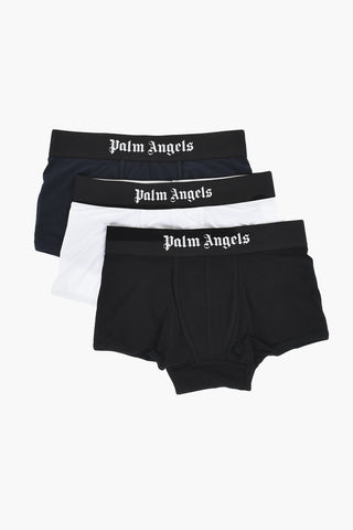 Set 3 Paia di Boxer in Cotone Stretch con Banda Elastica Logata