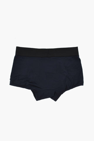 Set 3 Paia di Boxer in Cotone Stretch con Banda Elastica Logata