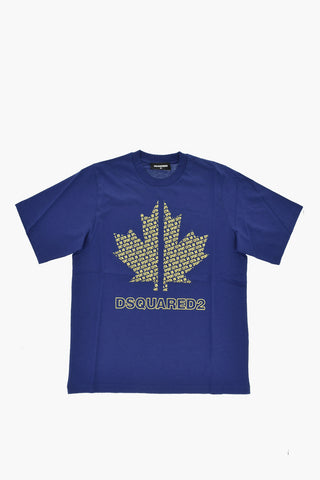 T-Shirt Girocollo SLOUCH FIT in Jersey di Cotone con Stampa sul Fronte