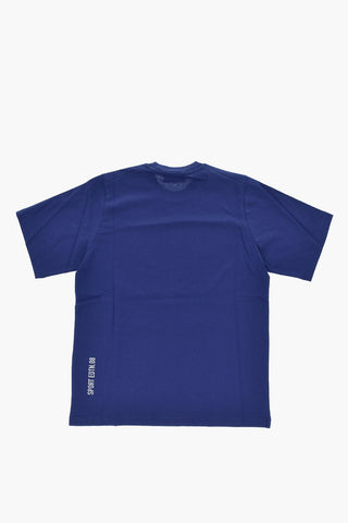 T-Shirt Girocollo SLOUCH FIT in Jersey di Cotone con Stampa sul Fronte