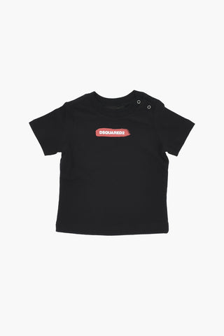 T-Shirt Girocollo in Cotone con Stampa