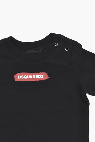 T-Shirt Girocollo in Cotone con Stampa