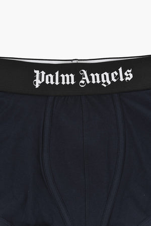 Set Of 2 Stretch Cotton Boxer Briefs With Branded Elastic Waistband