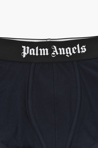 Set Of 2 Stretch Cotton Boxer Briefs With Branded Elastic Waistband
