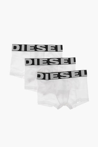 Set of 3 Stretch Cotton Boxers with Branded Elastic Band