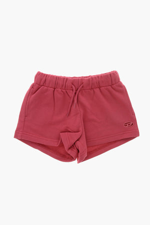 Shorts aus angerauter Baumwolle mit Cut-out-Detail