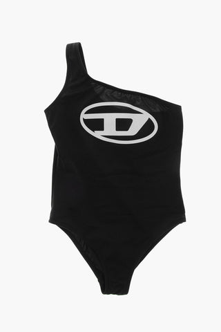 One-Shoulder One-Piece Swimsuit MUNNYX in Solid Color With Oval-D Logo