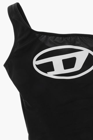 One-Shoulder One-Piece Swimsuit MUNNYX in Solid Color With Oval-D Logo