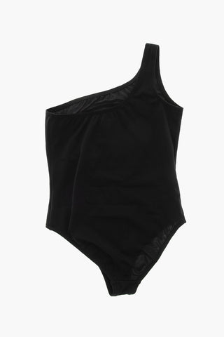 One-Shoulder One-Piece Swimsuit MUNNYX in Solid Color With Oval-D Logo