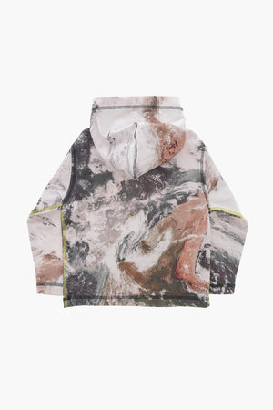 Acid-Wash Cotton-Blend Hoodie