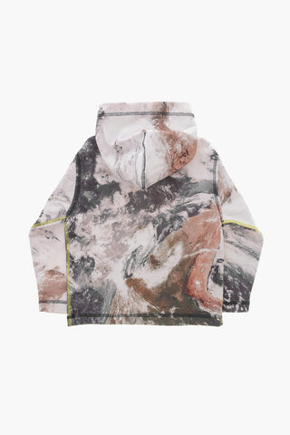 Acid-Wash Cotton-Blend Hoodie