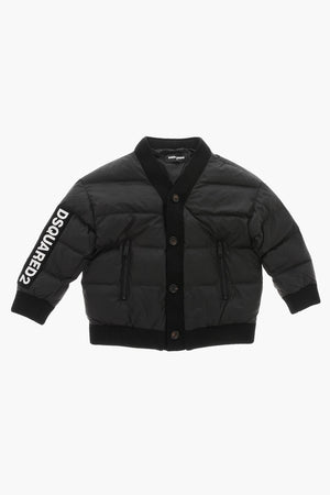 Solid-Color Bomber With Wool Details