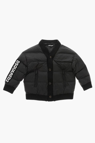 Einfarbiger Bomber mit Wollbesatz