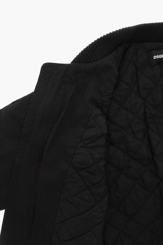 Bomber Imbottito con Logo Ricamato