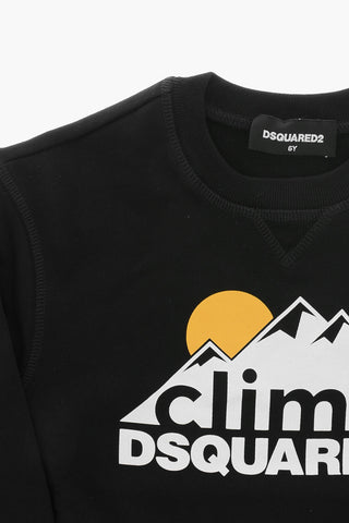 Relaxed-Fit Baumwoll-Rundhalssweatshirt Mit Print