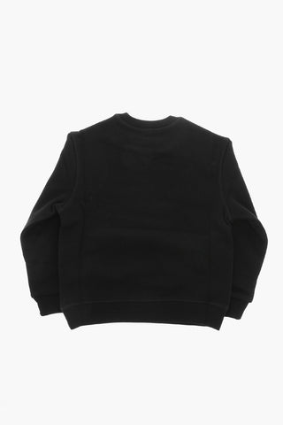 Relaxed-Fit Baumwoll-Rundhalssweatshirt Mit Print