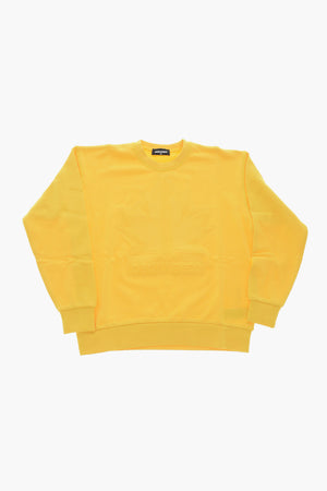 Rundhals-Sweatshirt SLOUCH FIT aus Baumwolle mit geprägtem Logo