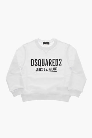 Felpa Girocollo Relax Fit in Cotone con Logo