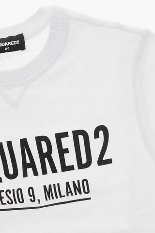 Felpa Girocollo Relax Fit in Cotone con Logo