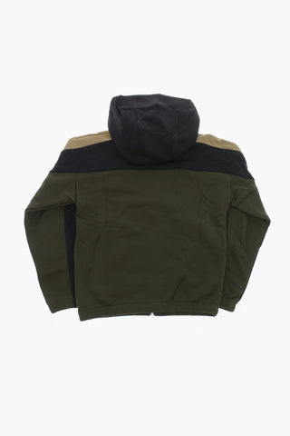 Color Block Sweatshirt with Embossed Logo