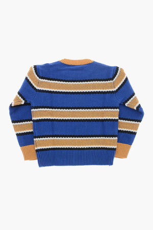 Color-Block Mixed-Wool Crewneck