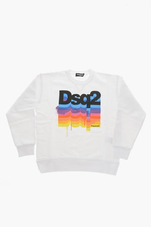 Printed Cotton Slouch-Fit Crewneck Sweatshirt