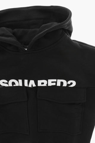 Felpa Hoodie in Cotone con Logo