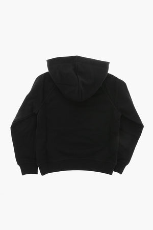 Felpa Hoodie Relax Fit in Cotone con Logo a Contrasto