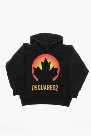 Felpa Hoodie SLOUCH FIT in Cotone con Stampa