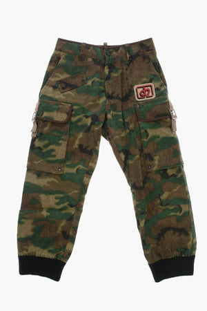 Camouflage Cargo Pants With Monogram