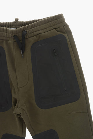 Zweifarbige Joggers aus Baumwolle mit elastischem Bund