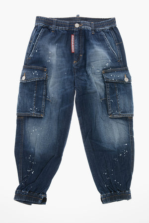 Cargo Jeans With Painting Effect