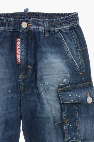 Cargo Jeans With Painting Effect
