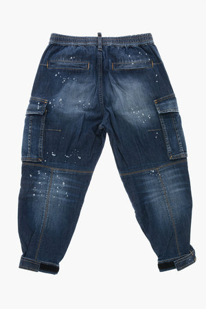 Cargo Jeans With Painting Effect
