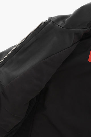 Jacke aus veganem Leder JLSASK mit Rippen-Details