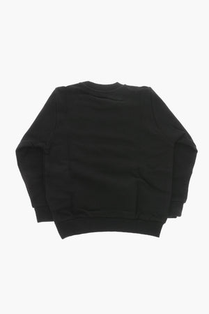 Felpa Girocollo in Cotone con Stampa Sfumata