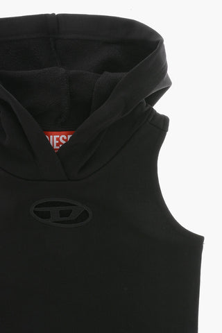 Vestito Hoodie DYTES in Cotone con Monogram Cut Out