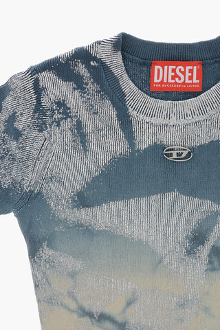 Top Crop KMILEENSS a Costine in Effetto Metallizzato