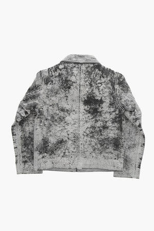 Cracked Leather Jacket JLPYLONA With Maxi Logo Print