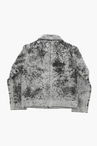 Cracked Leather Jacket JLPYLONA With Maxi Logo Print