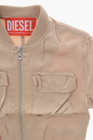 새틴 유틸리티 점프수트 JVENY 모노그램