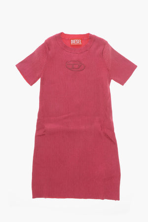 T-Shirt-Kleid DMONERVAX Mit Rippstrick Im Metallic-Effekt