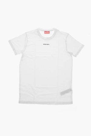 Cotton Crewneck T-Shirt UTATOR with Contrast Logo